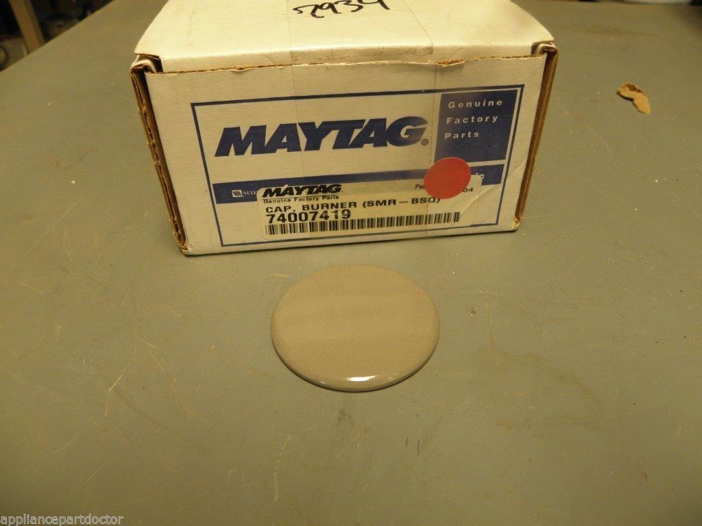 Maytag Whirlpool Stove 74007419 Small Burner Cap Bisque NEW IN BOX Maytag Whirlpool Stove 74007419 Small Burner Cap Bisque NEW IN BOX